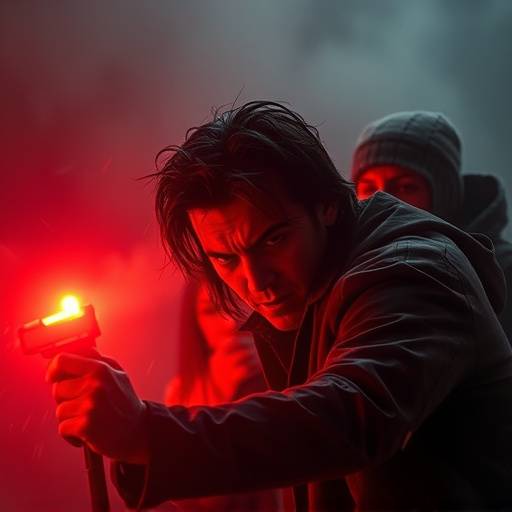 Image représentant le genre Thriller, avec des scènes de suspense et des personnages mystérieux.